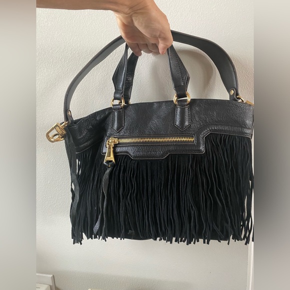 Aimee Kestenberg Women's Leather Fringe Signature Shoulder Bag - Picture 8 of 15